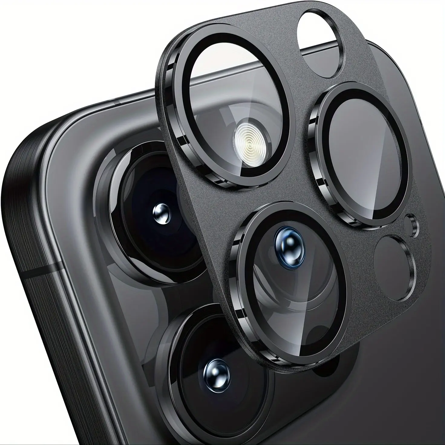 2-Pack Tempered Glass Camera Lens Protector for iPhone 16 Pro/16/15/14/13/12/11 Pro Max, 9h Hardness, Anti-Scratch, Easy Installation, Accessories