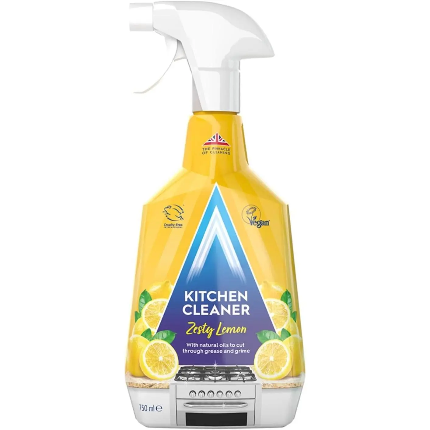 Zesty  Scented Kitchen Cleaner -  Purpose Cleaning Solution Removes , Grime, & Surface Stains - Cruelty Free Kitchen  And Multi Surface Cleaner - 750ml  Bottle