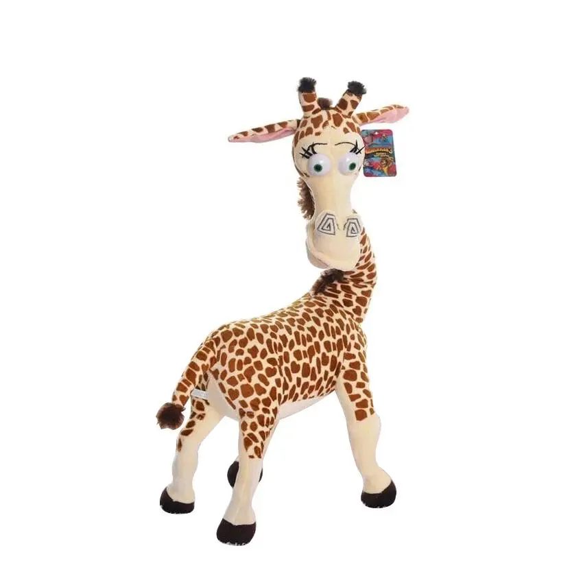 Miaoowa 1pc 35cm Long Neck Giraffe Soft Stuffed Plush Toy - PP Cotton Stuffed Doll, Madagascar 3 Cartoon Animal, Cute Birthday Gift for Kids, Stuffed Plush Toy Madagascar 3 Cartoon Animal, Soft Plush