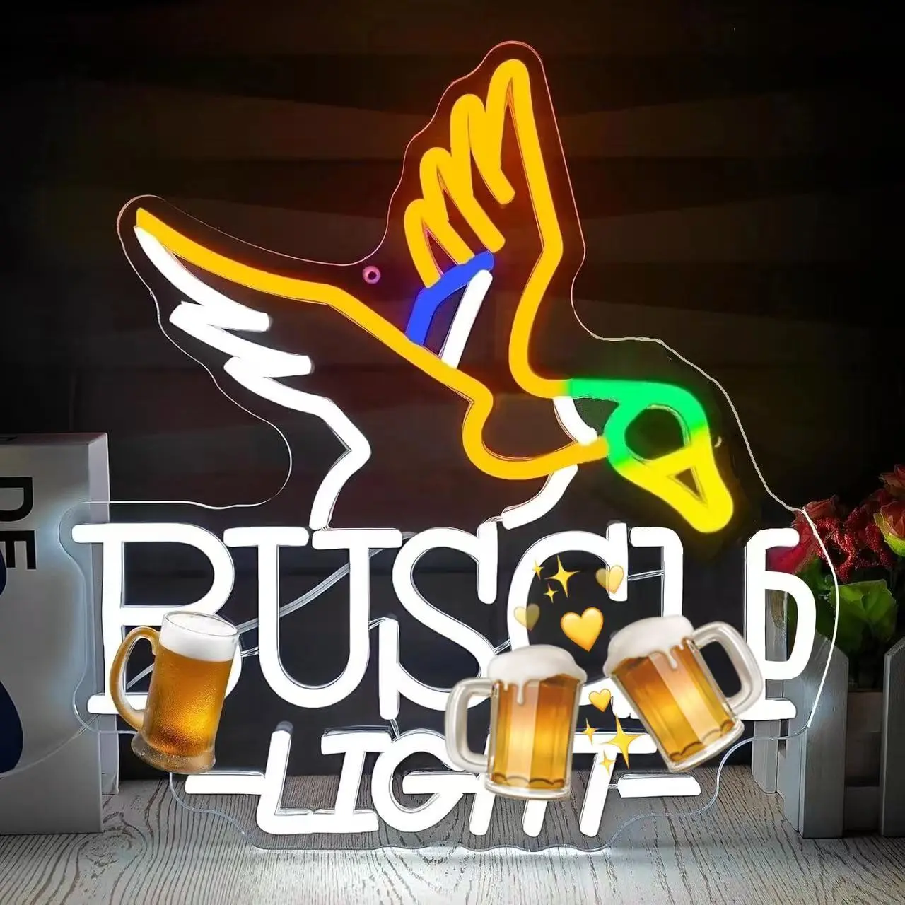 Anime LED Neon Light Busch Night Lamp, Cyberpunk Style, Wall Mounted, Adjustable, USB Powered, Perfect Gift for Boys and Girls