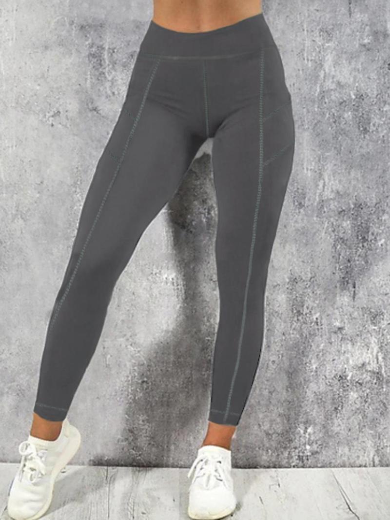 Clearance Sale women's yoga leggings, running leggings, side pockets, waist cinching, hip lifting, yoga fitness gym workout pants, sports clothes, elastic thin design, High Stretch Leggings