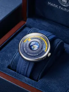 Mark Fairwahle Men's Quartz Watch, Waterproof Starry Earth Series, Round Luxury Design, Fashionable Personality, Model Fw-5700