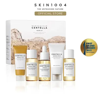 [SKIN1004 Official Shop] Madagascar Centella Travel Kit - Moisturizing Gentle Skincare Kit for Deep Cleansing, Foam, Soothing Cream