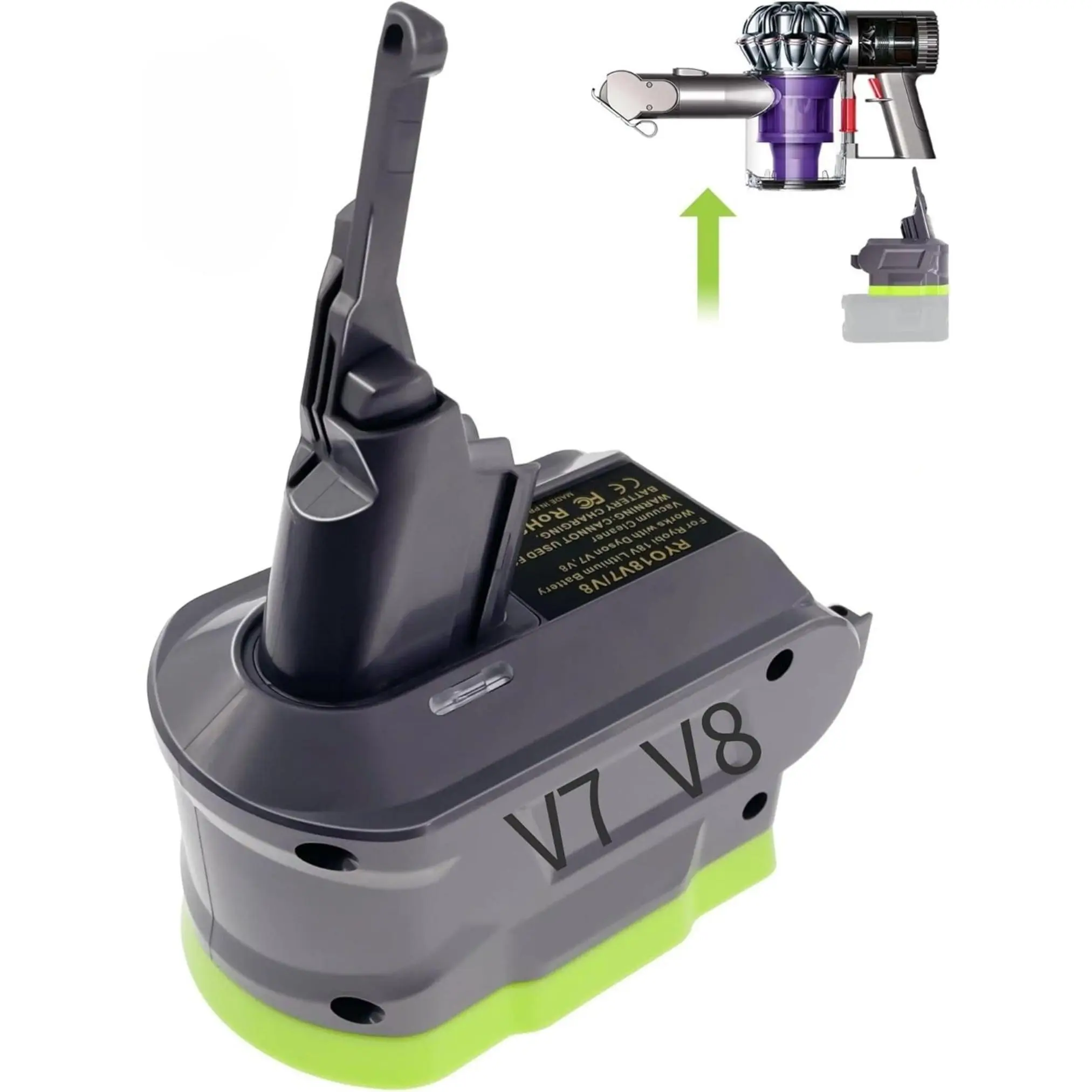 for Dyson V8 V7 Battery Adapter for Ryobi 18V Battery Convert to for Dyson V7 V8 Handheld Vacuum Converter
