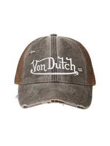 Embroidered Yon Dutch Ripped Baseball Cap, Vintage Adjustable Snapback, Spring-Summer Casual Women's Sun Hat