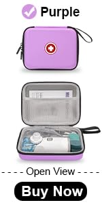 Carrying Case for Portable Nebulizer, Travel Medical Bag, Hard Emergency Medical Bag for Inhaler Spacer Case for Adults(Bag Only) (Purple)