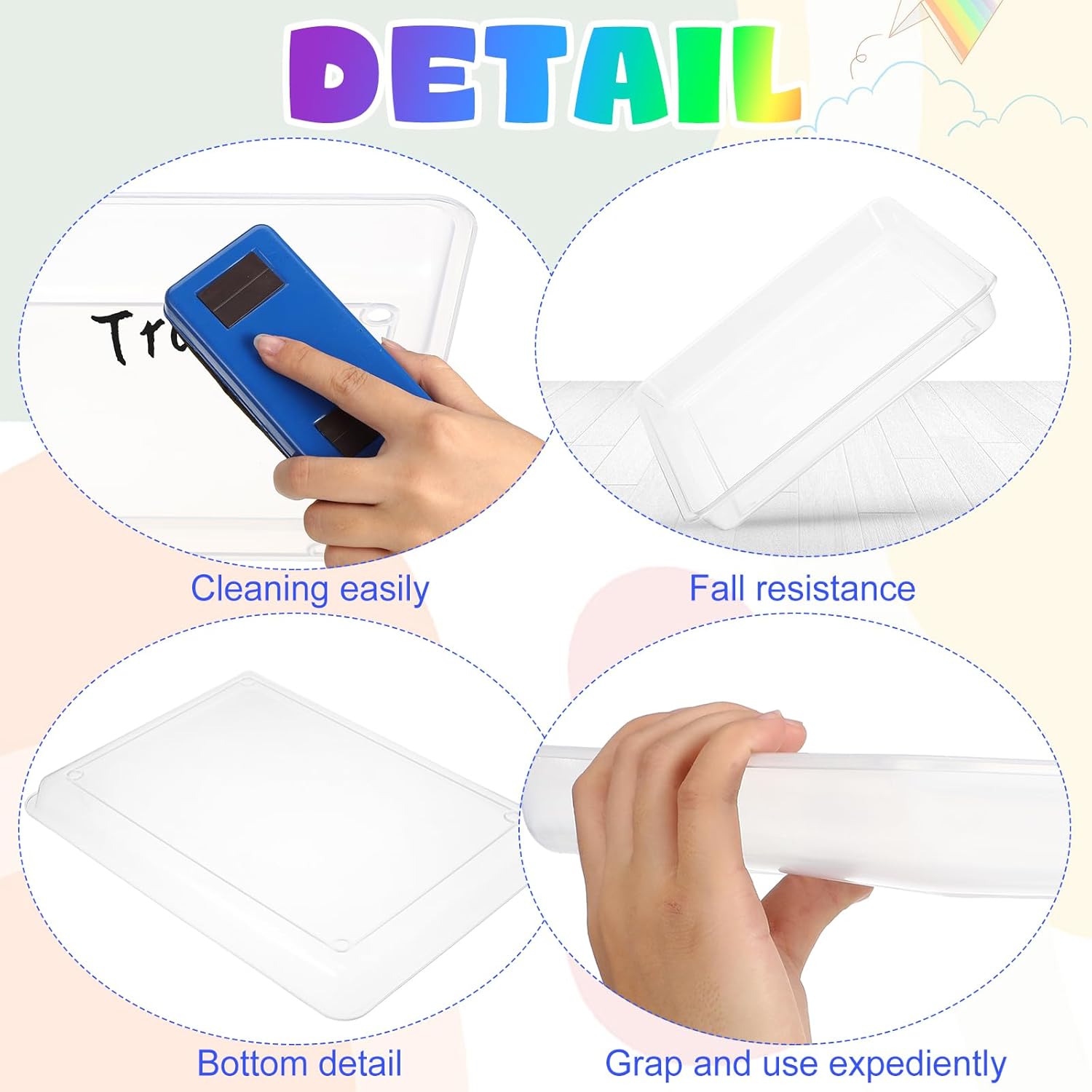 10 count Flat Storage Organizer Tray Bin Letter Size Paper Tray for Classroom Plastic Stackable File Organizer for School Office Teacher Book Organization(Clear,16.14 x 11.81 x 1.38 Inch)