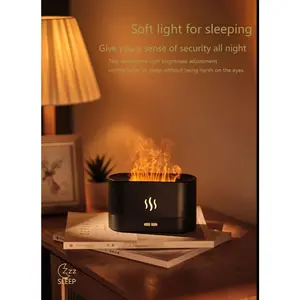 Noiseless Essential Oil Diffuser, Colorful Flame Air Aroma Diffuser USB Powered Humidifier with Automatic Shut-off Protection Function, Suitable for Home Office Yoga