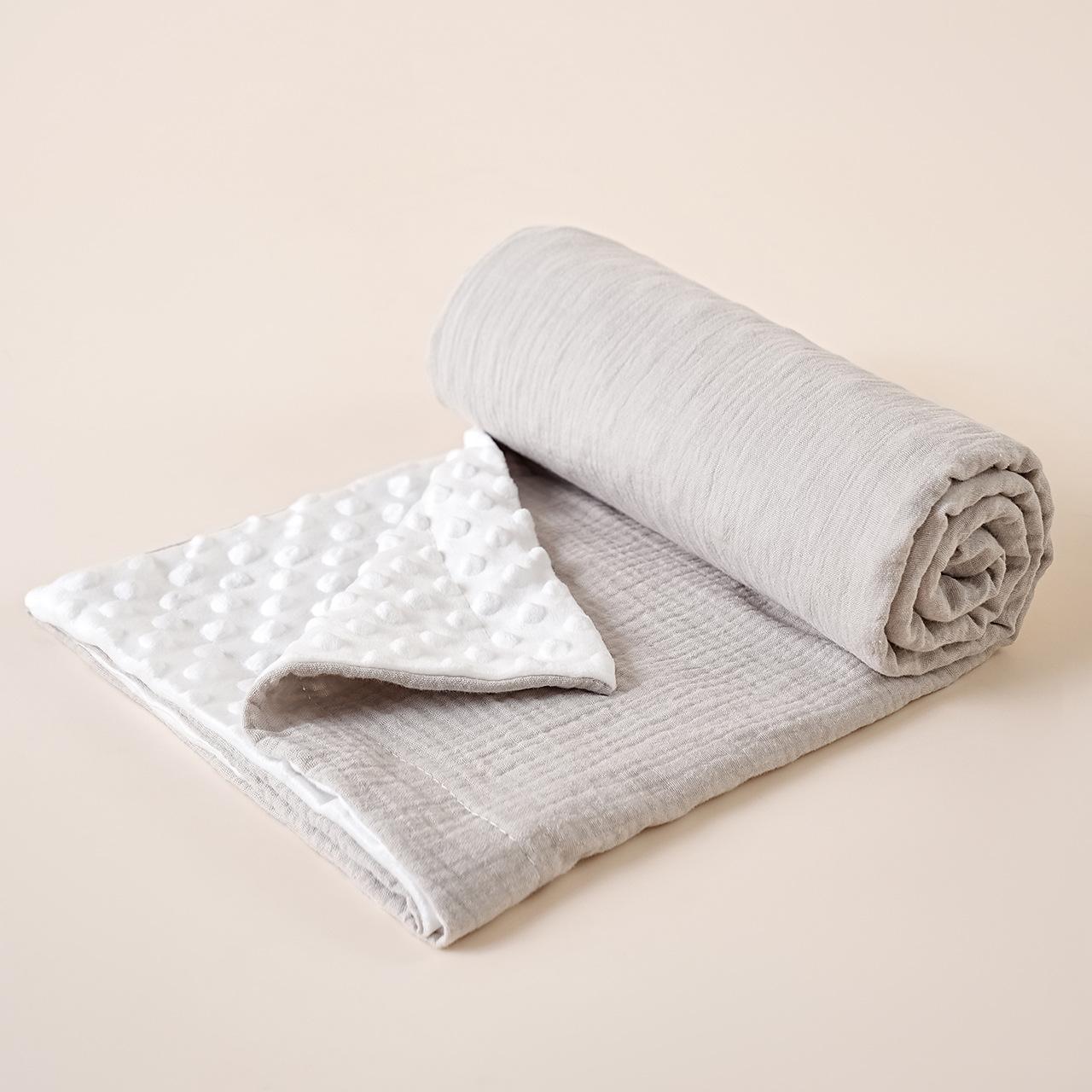 Bestselling Crepe Fabric Dot Blanket, Baby Swaddle Blanket, Cover Blanket, Swaddling Wrap, Newborn Dot Fleece Summer Quilt, Air Conditioner Quilt