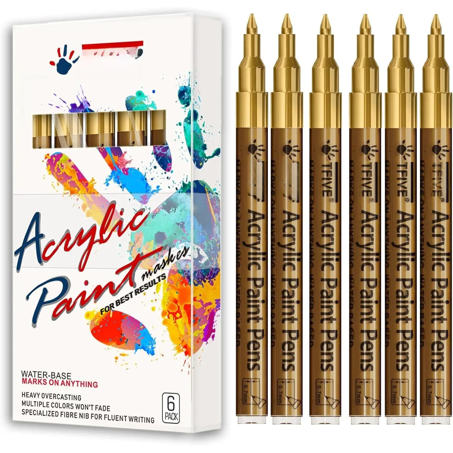 Markers  Pens, 6 Pack  Permanent Marker