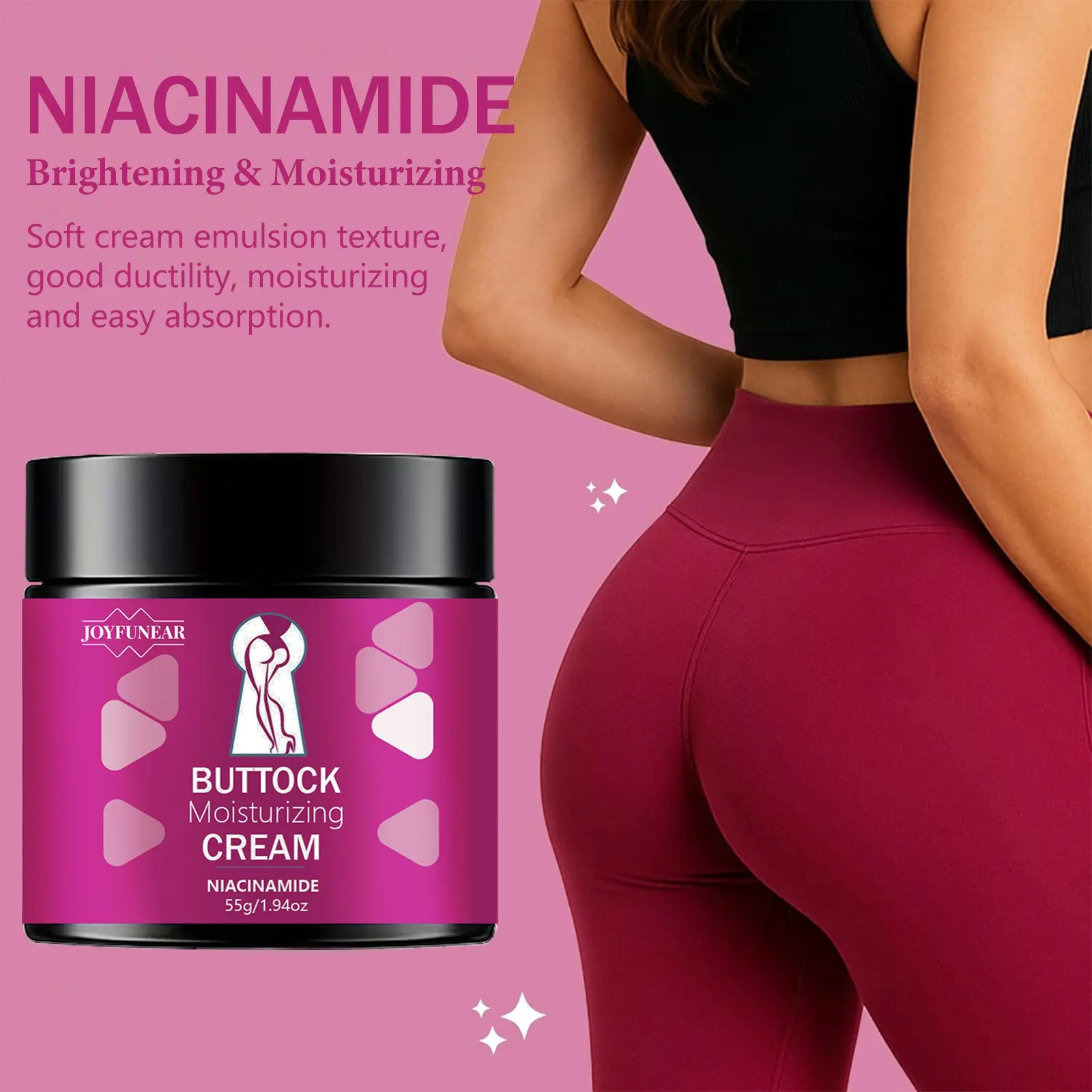 Moisturizing Cream 55g with Niacinamide, Vitamin E, Sodium Hyaluronate, Hydrating and Firming, Suitable for All Skin Types