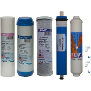 5 stage    Filter set with 75 GPD membrane, inline carbon postfilrer ( made) and QC fitting