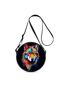 Lightweight crossbody bag with 2D wolf print, a perfect gift for female friends. It can be worn crossbody, single-shoulder, double-shoulder or carried by hand, ideal for commuting, outdoor activities, travelling, casual daily use and school life.