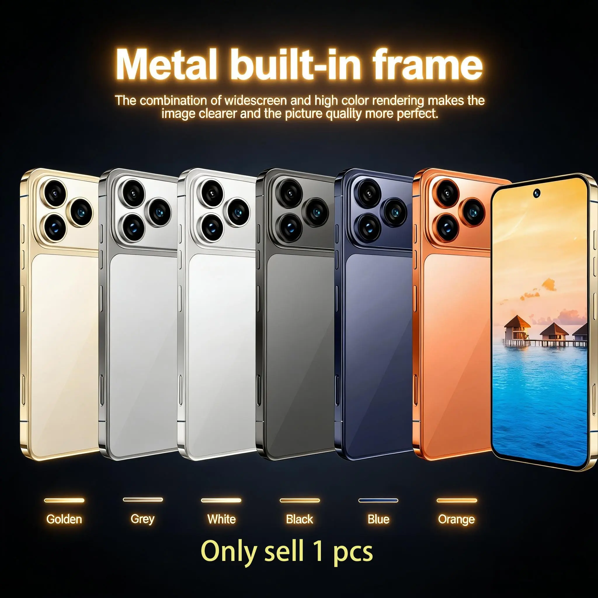 6.8-Inch Lightweight Smart Phone, 4GB+64GB Dual Sim, Full Network, Android 12, S25 Ultra Model, Type C Cable, Non-Button Cell Battery