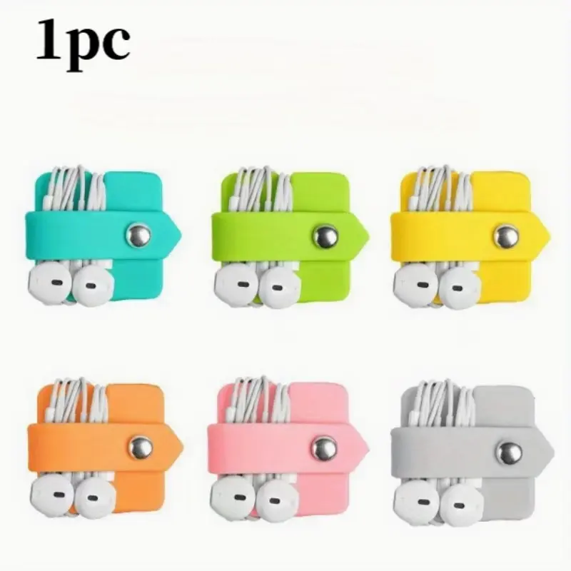 1 Silicone Earphone Cord Twister, Portable Winder for Earphone Cables & Data Cords, Must-Have for Travel & Work, Battery-Free Non-electronic Cable Organizer
