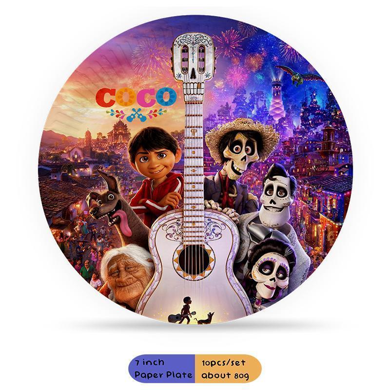 Cartoon Musical Coco Theme Party Supplies Girls Birthday Party DecorationDisposable Party Pack Various combinations of choice