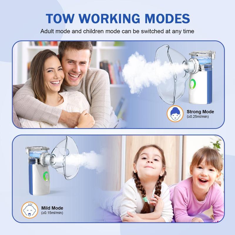 Portable Ultrasonic Air Humidifier, 1 Set USB Rechargeable Compact Air Humidifier with Double Power Modes, Body Care Product for Home & Travel, Usb Humidifier Machine