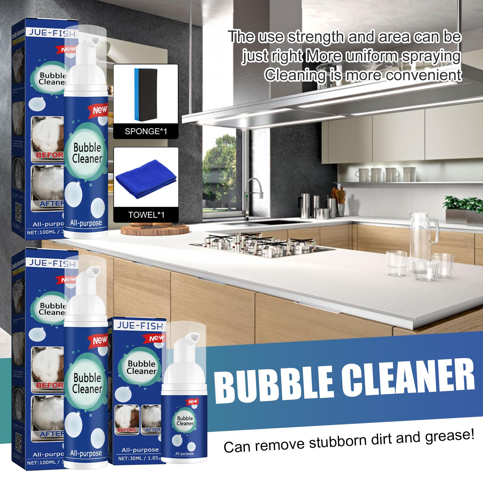 Foaming Cleaner for Oil Stains Multi-purpose Heavy Oil Stain Foam Cleaner for Kitchen Stoves and Range Hoods