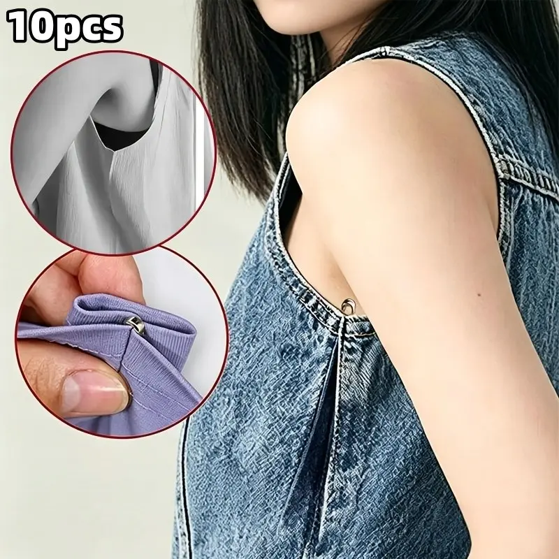 10pcs Anti-Exposure U-Type Clips, Invisible Sleeveless Clothing Clip, No Sewing, Multi-Functional, Suitable for Various, Gift Idea