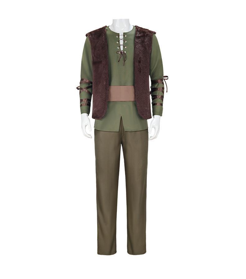 Movie Dragon Hiccup Cosplay Costume wig Green T Shirt Pant Brown Vest Set Halloween adult cartoon dragon Training