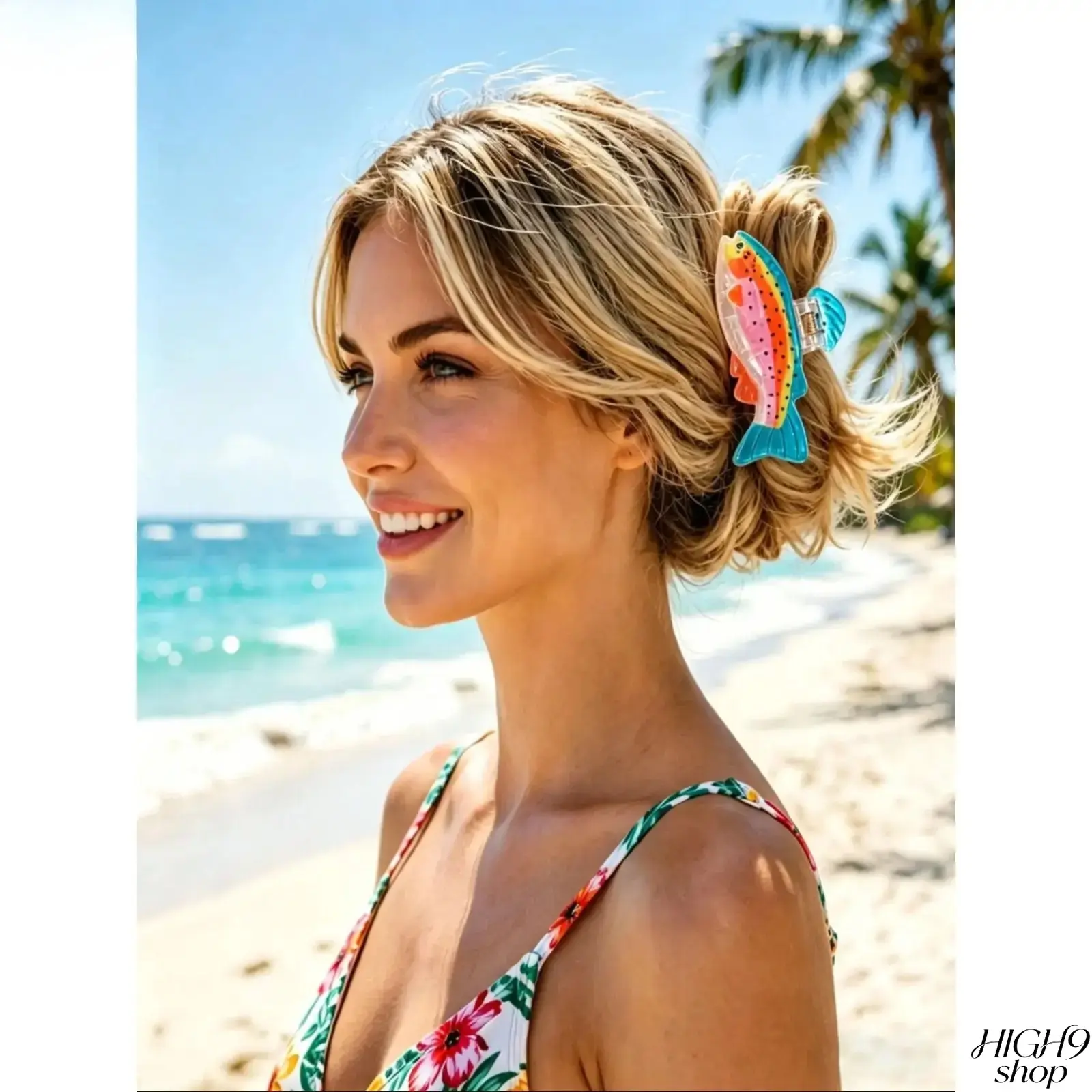 1 Pack Summer Ocean Salmon Shaped Large Hair Claw Clip, Unique Cute Fish Design Hair Accessory For Women, Ideal For Long Hair, Curly Hair & Buns, Perfect For Daily Commute & Beach Vacation