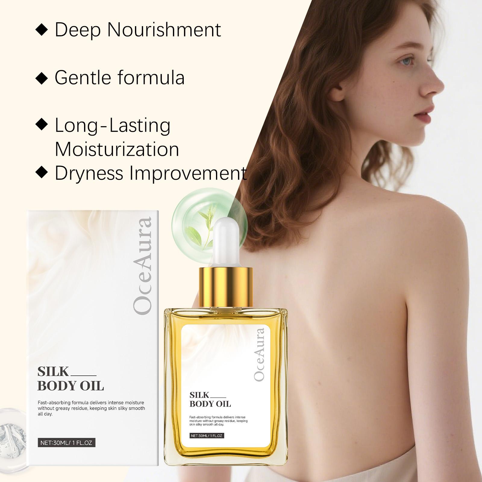 Silk Body Oil: Fast-Absorbing, No Grease, Silky Smooth Skin!