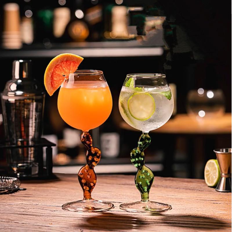 Creative Cocktail Cups Various Shapes of Glass Cup Goblet Glasses Wine Glasses Whiskey Juice Drinks Glass Coffee Mug