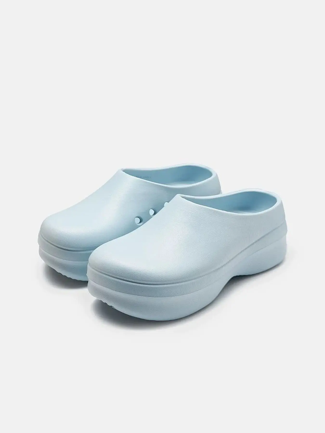 Women Platform Clogs, EVA Slip‑On Mules, Waterproof Non‑Slip Closed Toe Slides for Home Beach Outdoor