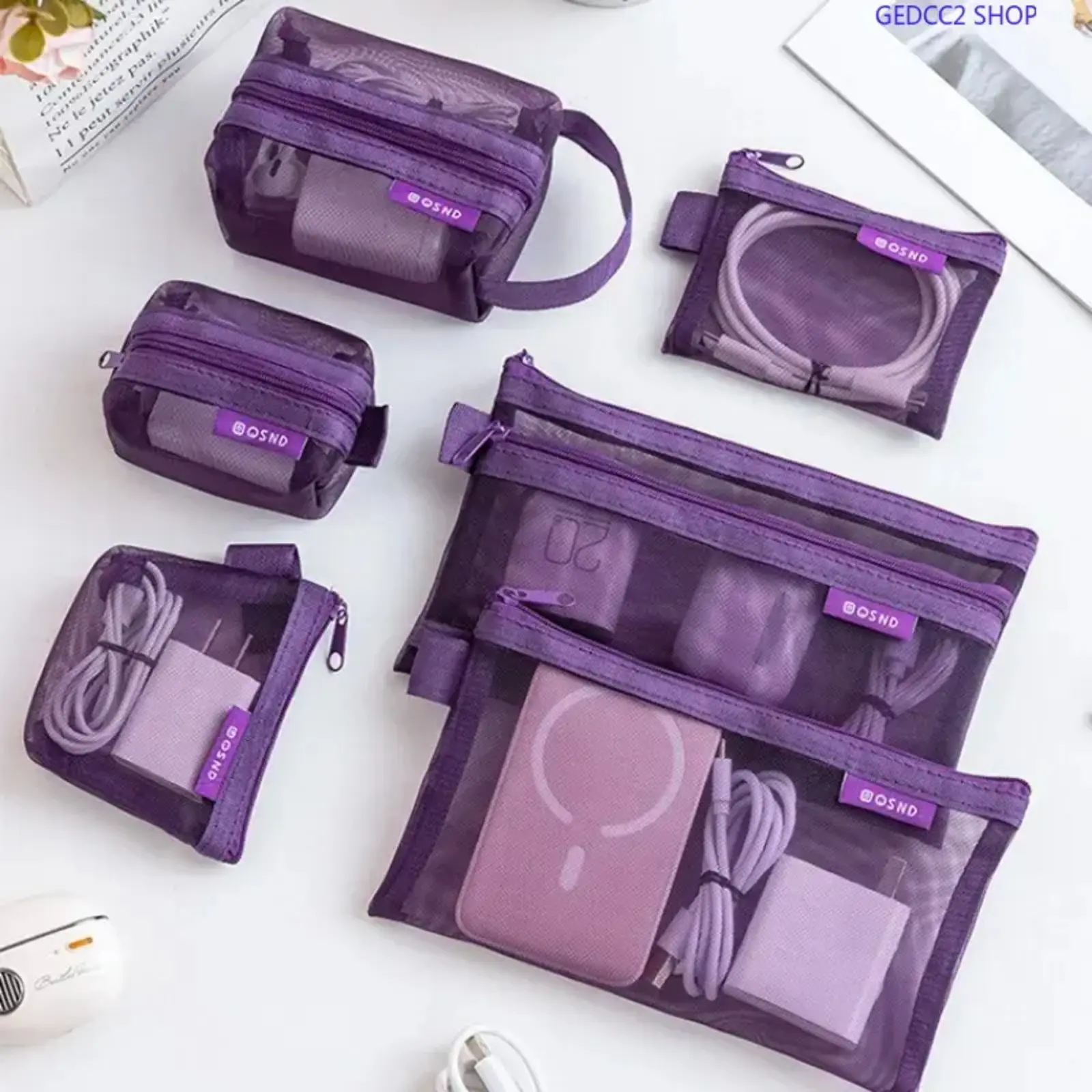 6PCS Transparent Mesh Coin Pouch Set, Mini Zipper Wallets with Clear Design, Portable Small Organizer Bags for Coins, Keys, Cards & Travel Storage