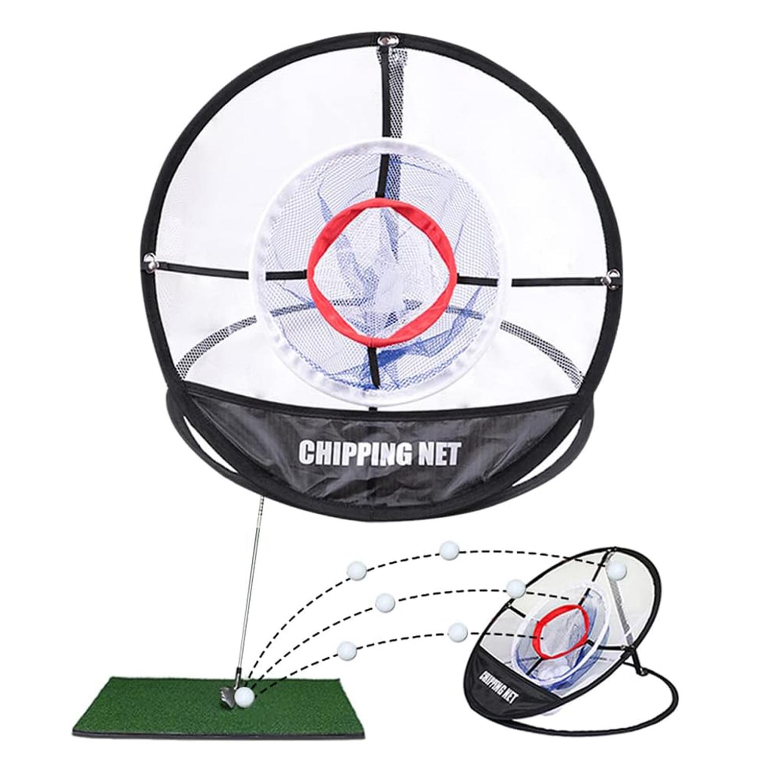 Golf Practice Net with Three-Layer Chipping Net Set, Portable Golf Target for Precision and Swing Training, Essential Golf Training Equipment, Golf Accessories