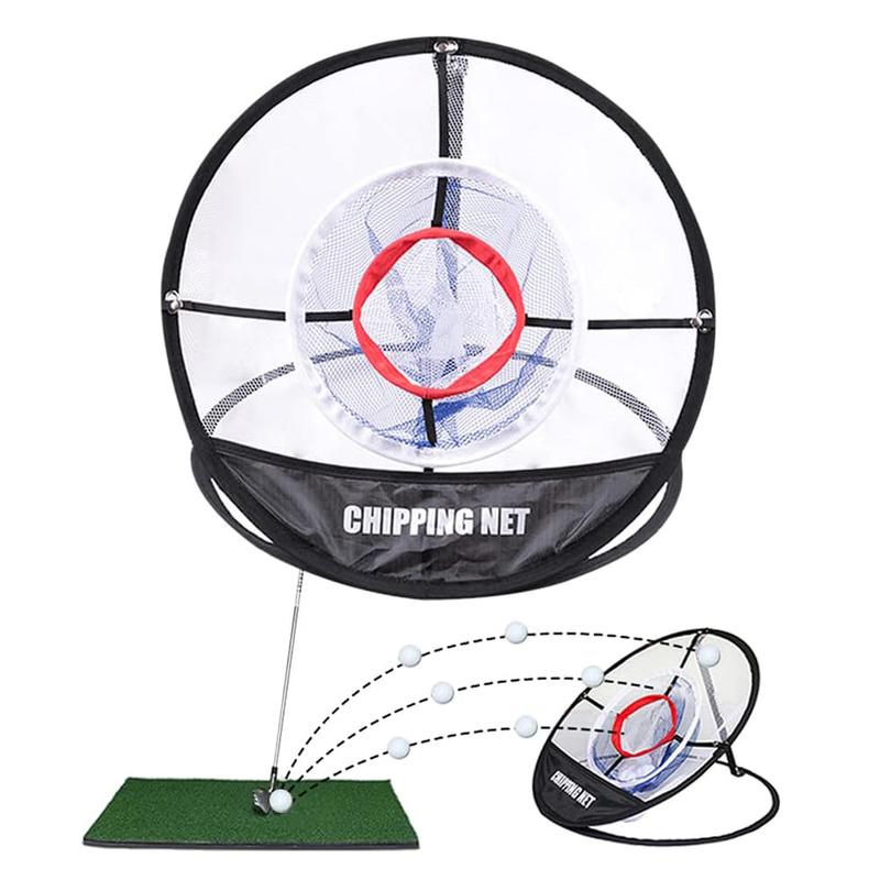 Golf Practice Net with Three-Layer Chipping Net Set, Portable Golf Target for Precision and Swing Training, Essential Golf Training Equipment, Golf Accessories