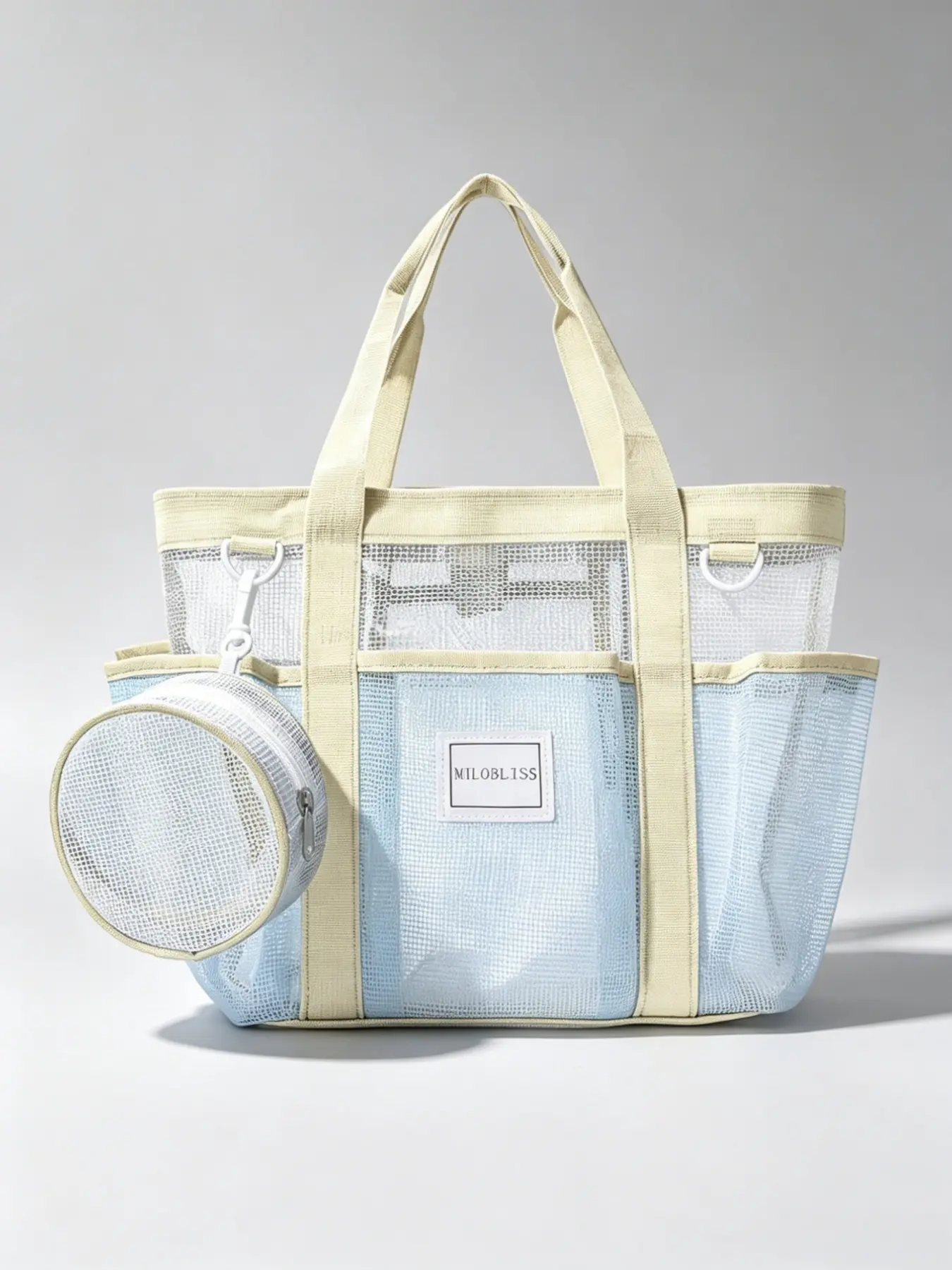 High-End Beach Bag, Large Capacity Waterproof Crossbody Shoulder Bag, Multi-Functional Portable Storage Bag, Boho Style Grass Material, Casual Everyday Bag, Beach Purse