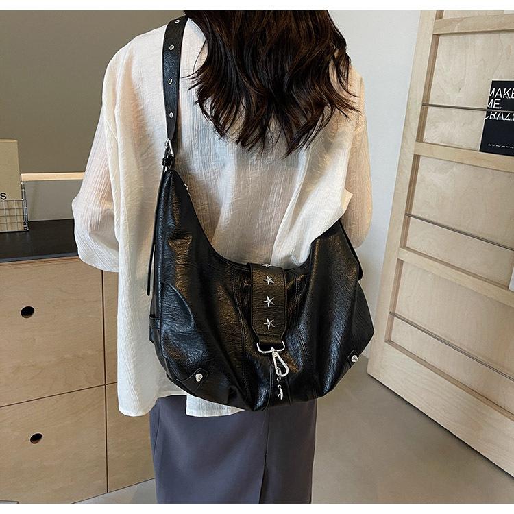 Large Capacity Bag for Women – Casual Fashionable Retro Crossbody Bag with Shoulder Strap – High-End Style Dumpling Bag Trend
