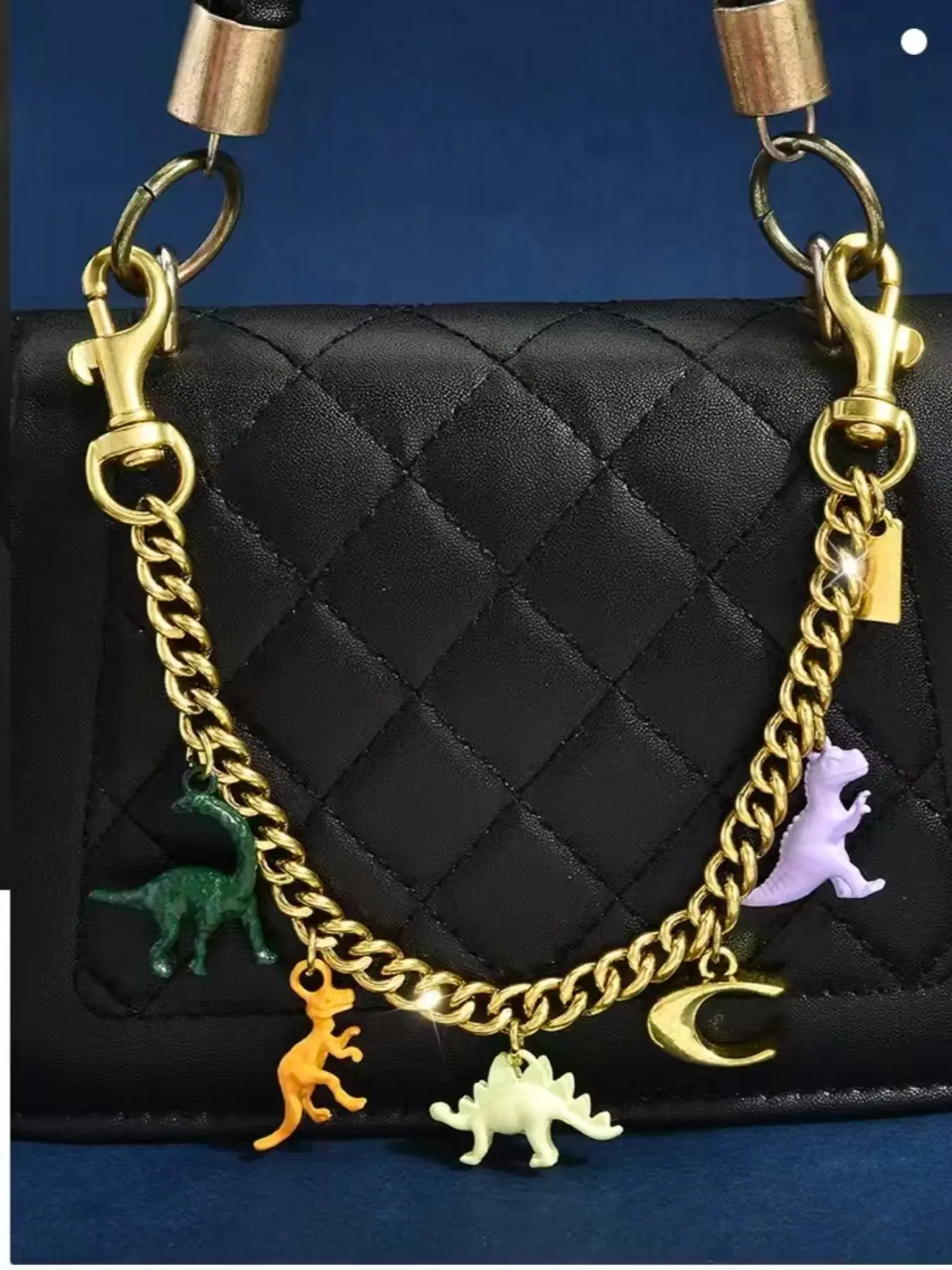 Colorful Dinosaur Keychain Bag Chain, Silver Color Fun Personality, Fashion Accessory for Bags, Enhance Your Collection