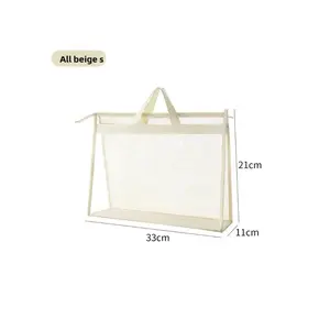 1 piece enlarged and widened handbag storage bag, translucent handbag storage bag with handle, wallet organizing cabinet, zipper hanging storage bag, handbag, Space Saving Bag, Storage Organizer