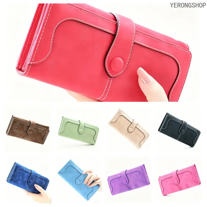 Women's 2026 New Vintage Style Frosted Long Fashionable Wallet - Double Zipper & Snap Buckle Purse Pouch, Large Capacity Multi-Slot Card Holder, Zipper Wallet Design for Daily Errands, Holiday Gifting, Double Zipper Purse