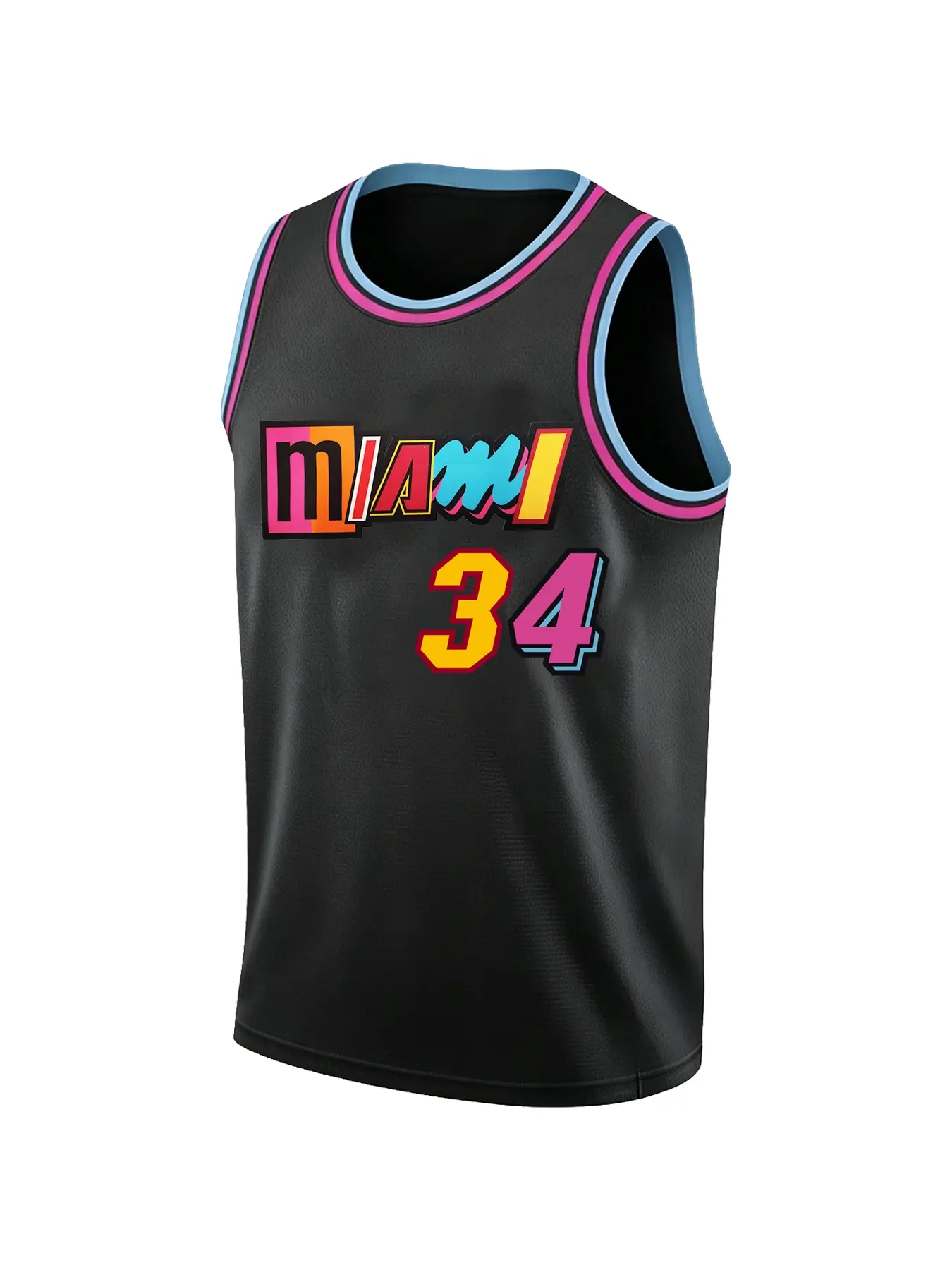Miami 34 City Style Basketball Jersey | Vintage Athletic Tank Top, Casual Sporty Top Miami 34 City Style Basketball Jersey | Vintage Athletic Tank Top, Casual Sporty Top