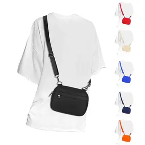 Women's Polyester Crossbody Belt Bag - Adjustable Detachable Strap, Waterproof, Casual Sport Shoulder Bag for Sports & Outdoor Gym Use