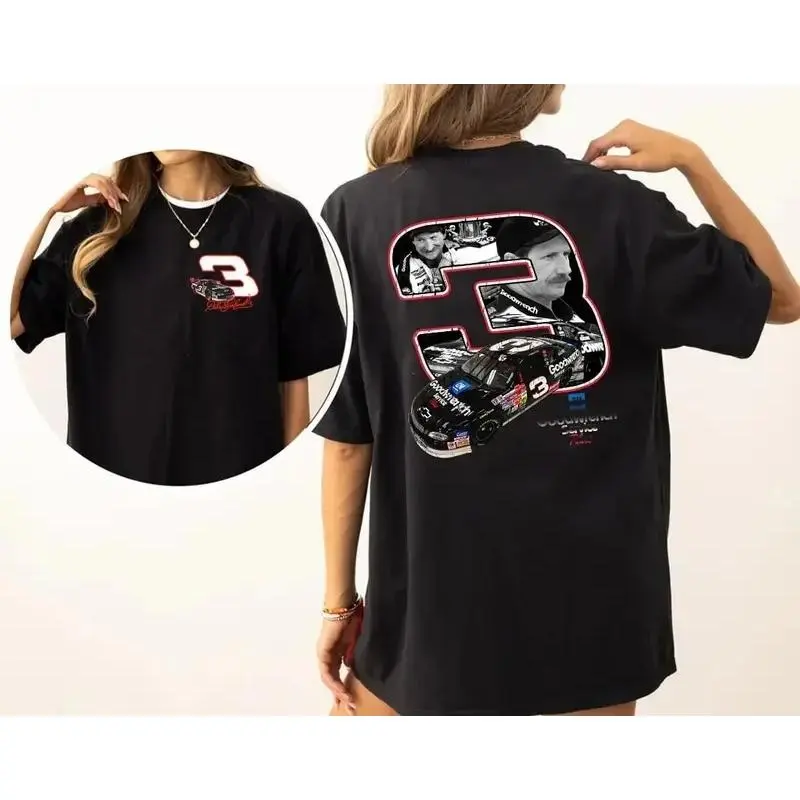 Dale Earnhardt 03 Plus 90s T-Shirt, Nassscar Shirt, Classic Casual Cotton Top Streetwear Womenswear