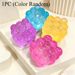Nine-Grid Bubble Stress Cube - Transparent Bubble Colors, Like Holding a Summer Ocean and Sunlight in Your Palm. Just Looking at It Is Relaxing. Palm-sized, It Fits Easily in Your Bag Without Taking up Space. Perfect for Squeezing During Commutes
