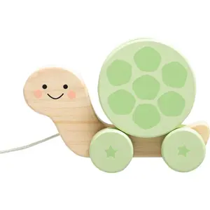 Wooden Turtle Push and Pull Toy, Montessori Shake and Rattle Shell, Baby Walking and Gross Motor Development Learning, Pull Along Car Toy, Ages 12m+fidget toys