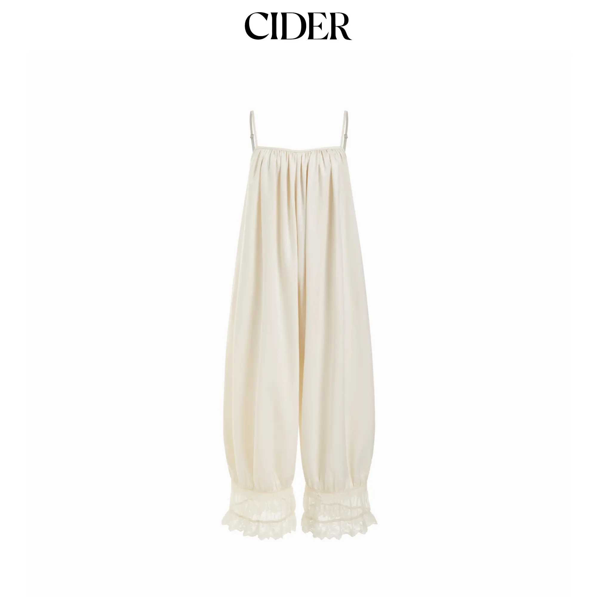 Cider Lace Panel Mid Rise Bloomer Jumpsuit Cider Lace Panel Mid Rise Bloomer Jumpsuit