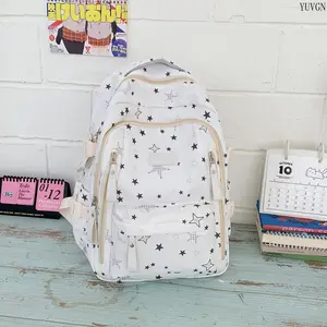 Women's Star Print Large Capacity Backpacks for School - Waterproof, Multi-Pocket, Adjustable Strap Casual Daypack for Travel & Daily Commute