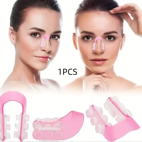 Silicone Nose Shape Corrector Clip, & Nasal Bridge Straightener, Non-Surgical Easy Use Nose Shaping Tool, Flexible Silicone Material, Nose Clips
