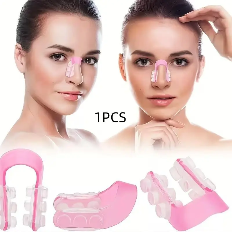 Silicone Nose Shape Corrector Clip, & Nasal Bridge Straightener, Non-Surgical Easy Use Nose Shaping Tool, Flexible Silicone Material, Nose Clips