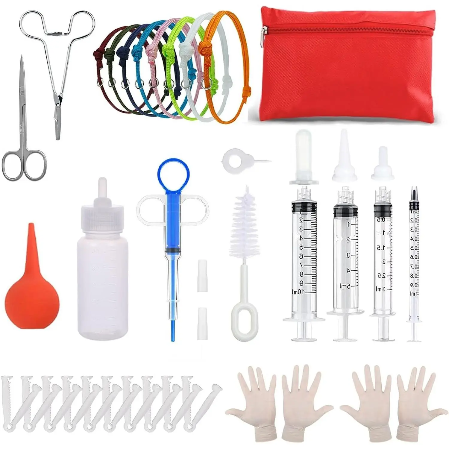 Puppy and Kitten Whelping Supplies Kit - Newborn Pet Birth Kit, Whelping Box Supplies, Nursing Bottles for Pregnant Dogs & Cats, Pet Delivery KitGift