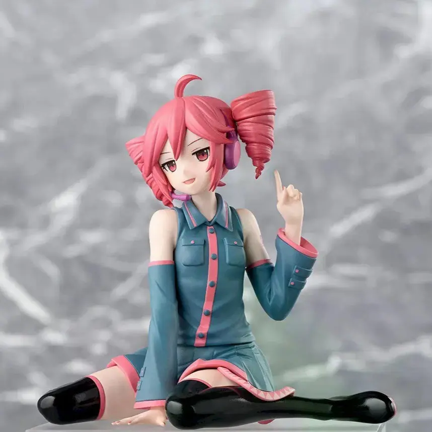 Anime Figure Hatsune Miku Half-Body Statue, Kagamine Seated Pose, PC Case Girl Trendy Toy Model, Collectible Handmade Figurine