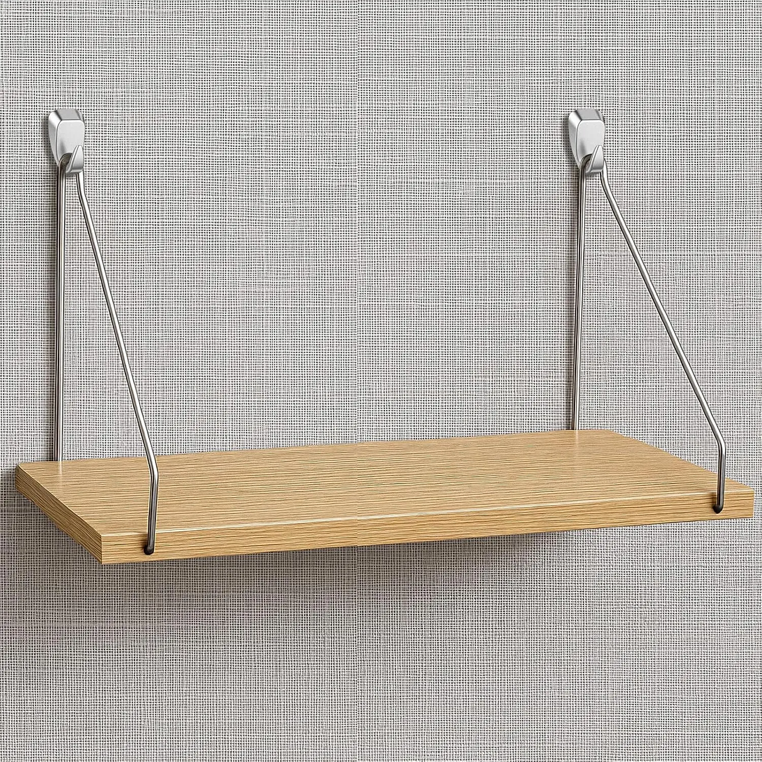 1 Pack Fabric Wall Cubicle Shelf with 40 Lbs Metal Hooks for Wall Decor, 11.8'' Solid Wooden  Organizer Storage Shelf with Hangers Cubicle Accessories for Women Men Desk Office