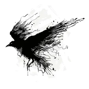 6 Sheets Temporary Tattoos Crows Ravens with black Fake Tattoos Neck Arm Chest for Women Men Adults