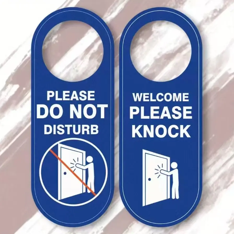 Funny 'do Not Disturb' and 'knock Knock' Door Signs, Signage, Durable Plastic, Easy-Read Text, Indoor/outdoor Use, Perfect for Home Office, Parties, Gifts
